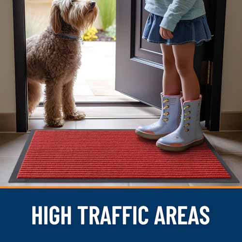 2 Pack Front Door Mats 71x47 (Red / 71" x 47")