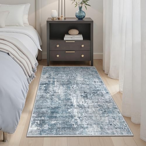 Abstract 3x4 Rugs (Blue/Grey / 3' x 4' (Rectangular))