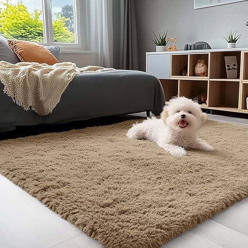 3x5 Machine Washable Small Bedside Rug (3x5 Ft / Taupe)