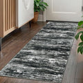 Kitchen Runner Rug for Hallway Non (Black White Grey Green / 2' x 5' (Runner))