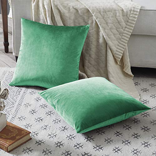 Decorative Throw Pillow Covers 16x16 (Mint Turquoise / 16" x 16" (Pack of 2))