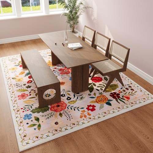 Area Rug 8x10 Washable (Beige / 8' x 10' (Rectangular))