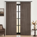 Dark Brown Pinch Pleated Semi Sheer Living (Darkbrown / 40"W x 84"L (Pack of 2))