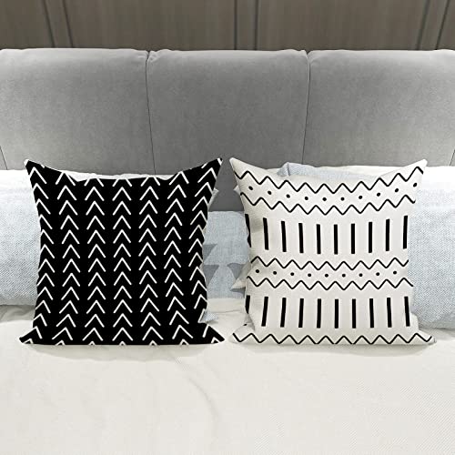 Pillow Covers 20x20 Set of 4 (Black / 20" x 20" (Pack of 4))