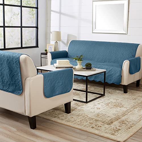 Reversible Chair Cover (Chair / Smoke Blue / Ivory)
