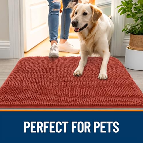 Dog Door Mat for Muddy Paws 59x20 (Maple Red / 59" X 20")