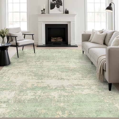 10x14 Area Rug Living Room (Green Cream / 10' x 14' (Rectangular))