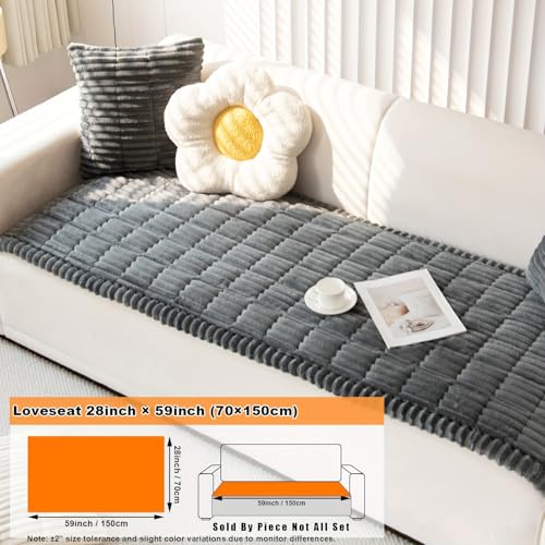 Couch Cover for Dogs Washable Non (Dark Gray / 27.6X59.06)