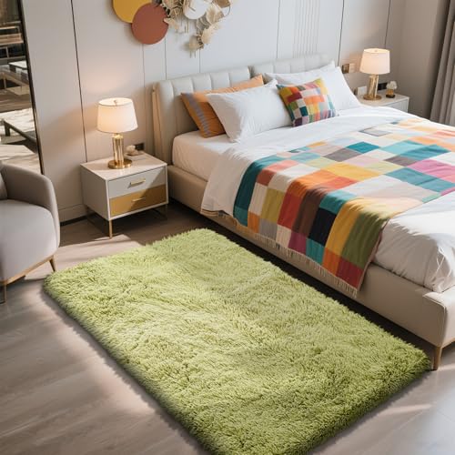 3x5 Area Rug for Bedroom (Grass Green / 3' x 5' (Rectangular))