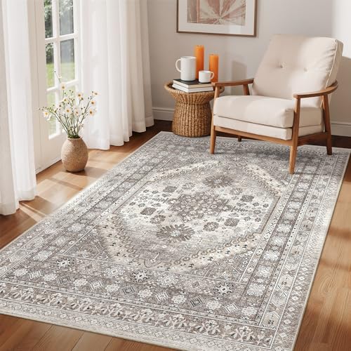 4x6 Area Rug for Entryway (Brown/Beige / 4' x 6' (Rectangular))