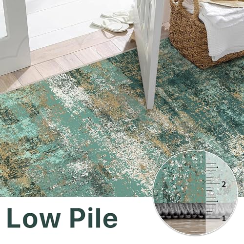 2x6 Runner Rug for Hallway (Turquoise / 2' x 6' (Rectangular))