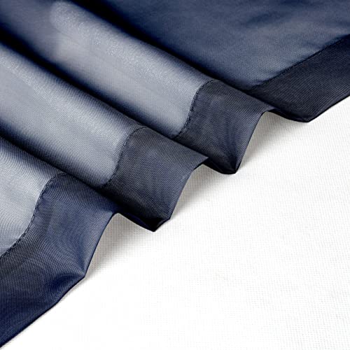 Voile Sheer Curtain Panels 54in Long 2 Pack (Navy Blue / 42"W x 54"L (Pack of 2))