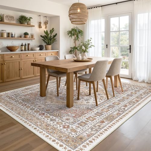 Area Rugs 5x7 Washable Rugs for Living Room (Orange / 5' x 7' (Rectangular))
