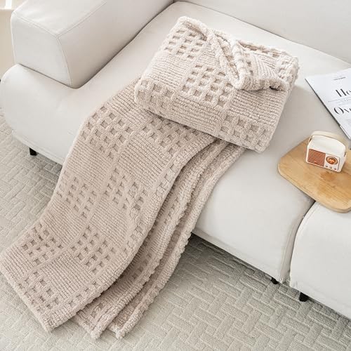 Waffle Brown Throw Blanket (Waffle Brown / Throw(50x60))