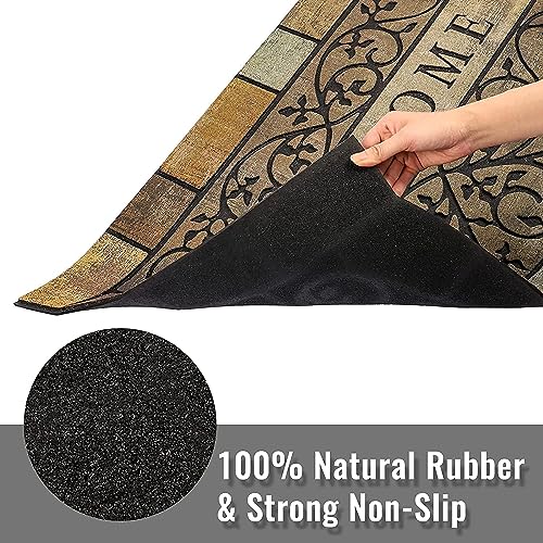 Durable Welcome Door Mats (Brown)