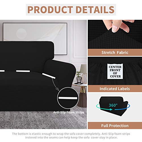 100% Waterproof Oversized Loveseat Cover (Black / Oversized Loveseat)