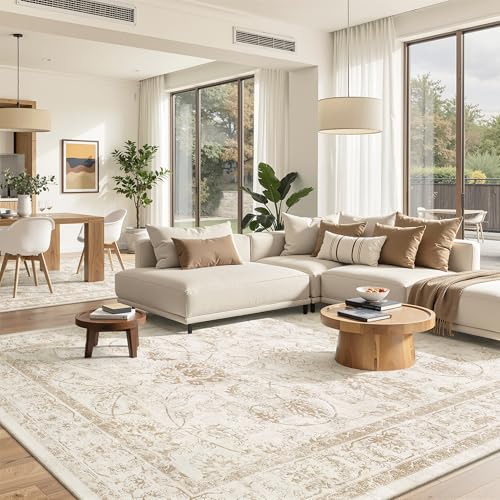 8x10 Area Rugs for Living Room (Wood/Ivory / 8' x 10' (Rectangular))
