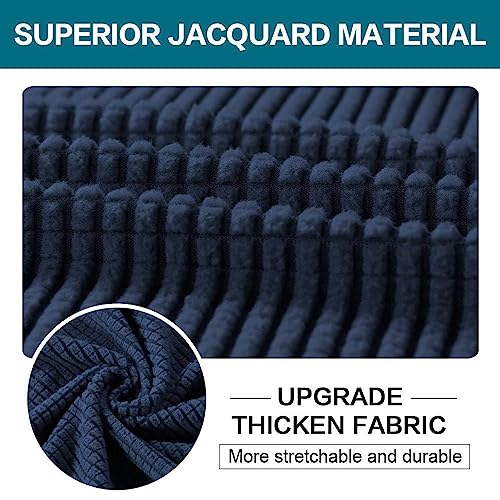 4 Piece Sofa Covers for 3 Cushion Couch Sofa Slipcover Soft Couch Cover for Dogs (Sofa (3 Cushion) / Navy)