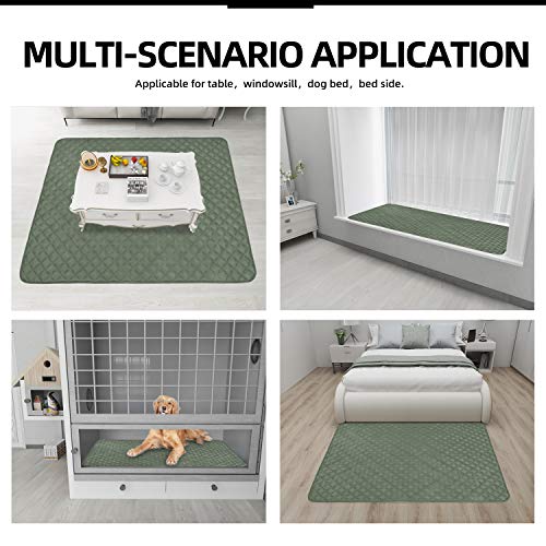 Sectional Couch Covers for Dogs L Shape Sofa Cover Reversible Sofa Slipcover Chaise Lounge Cover Furniture Protector Cover for Pets Dog Cat (42" x 68" / Greyish Green/Greyish Green)