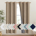 Burlap Vintage Open Linen Weave Flax Thermal Curtains (42"W x 72"L (Pack of 2) / Burlap)