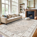 Washable Large 9x12 Area Rug (9' x 12' (Rectangular) / Beige)