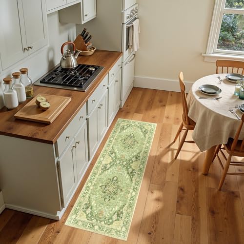 Washable Area Rug (Green/Yellow / 2' x 5' (Rectangular))