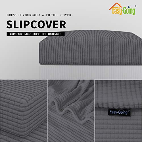 Stretch 1 Piece Oversized Couch Cushion Cover for Sofa (X Large / Grey)