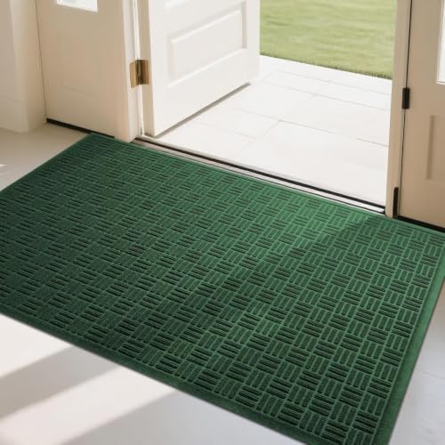 Front Door Mat Outside Entrance (Green / 1'5" x 2'6" (Rectangular))