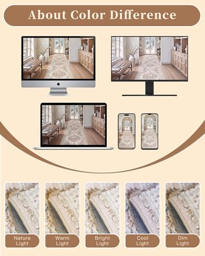 Washable Runner Rugs 2x12 Long for Hallway Kitchen Soft (Pink / 2' x 12' (Runner))