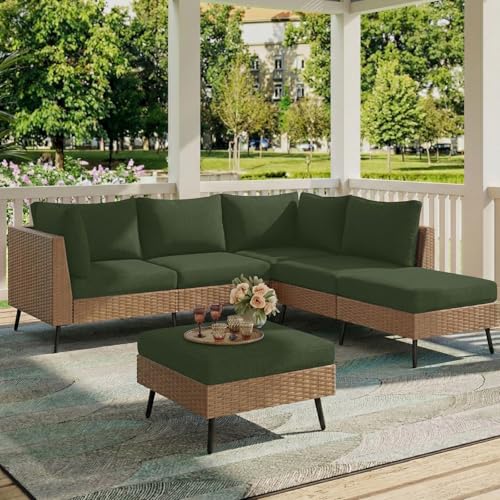 Milk Silk Couch Cushion Covers (Bronze Green / Seat Cover 2 Pack)