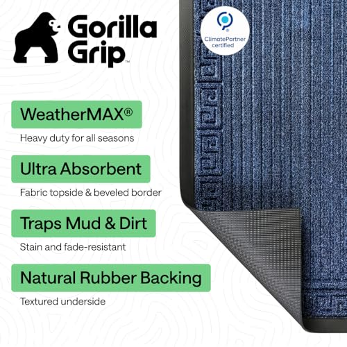 WeatherMAX Door Mat (Navy Greek Keys / 47" x 35")