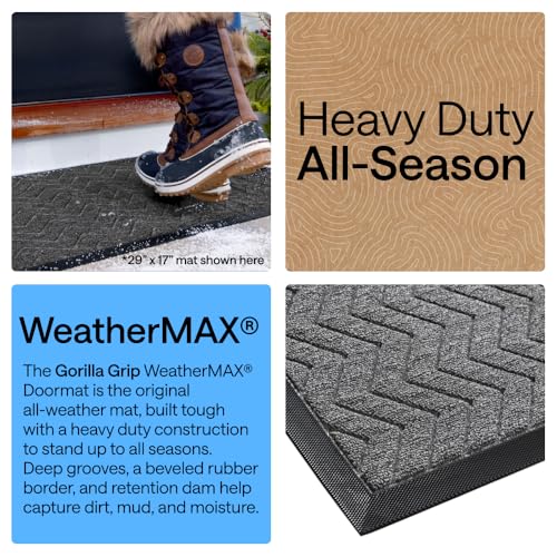 WeatherMAX Door Mat (Steel Chevron / 47" x 35")