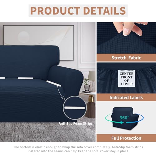 100% Waterproof Chair Couch Cover (Dark Blue / Chair)