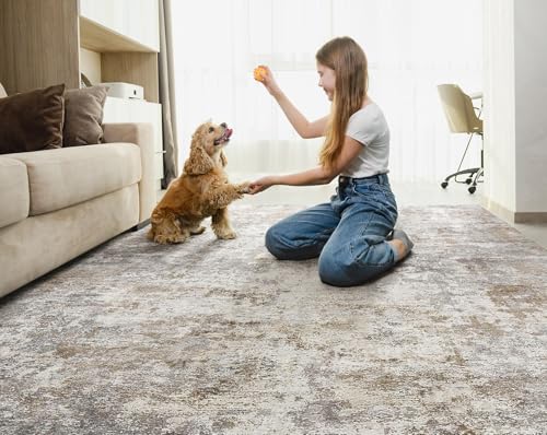 8x10 Area Rug Living Room Rugs (Brown Grey / 8' x 10' (Rectangular))