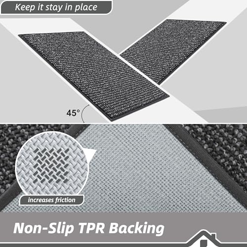 Kitchen Rugs 20"x32" (Charcoal / 20" X 32" (Rectangular))