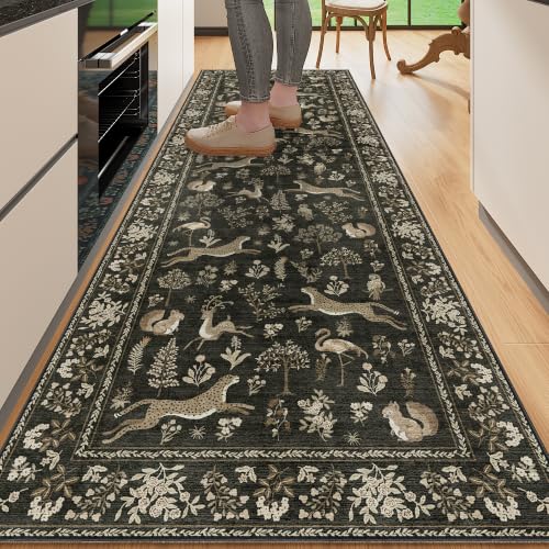 2.6x8 Rug for Hallway (Charcoal Black (Animal) / 2'6" x 8' (Rectangular))