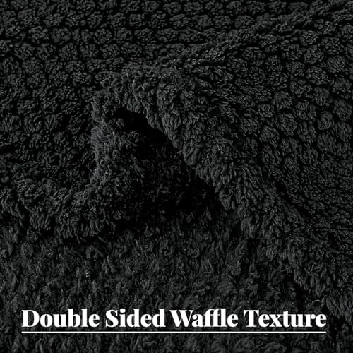 Soft Fleece Queen Size Bed Blanket (Black / Queen(90x90 In))