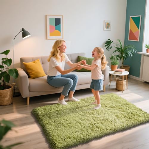 3x5 Area Rug for Bedroom (Grass Green / 3' x 5' (Rectangular))