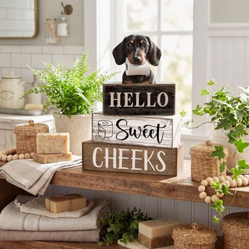 4 Pcs Farmhouse Dachshund Bathroom Decor (Dachshund)
