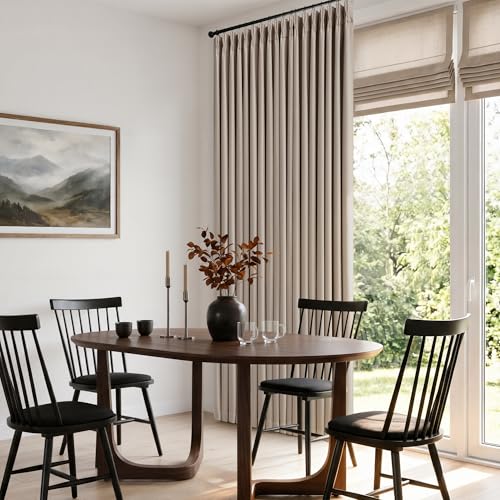 60 Inch Extra Wide 100% Blackout 108 Inch Curtains 1 Panel (Burlywood Birch / 60"W x 108"L (Pack of 1))