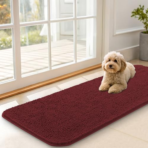 Dog Door Mat for Muddy Paws 47x17 (Caramel Russet / 47" X 17")