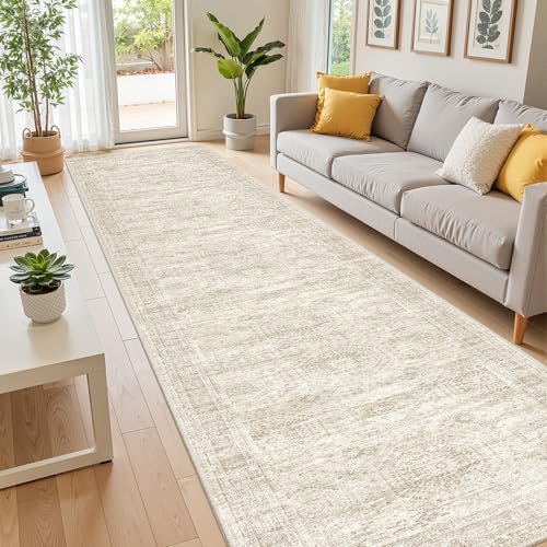 2'6 x 12' Runner Rug Non Slip (Beige/Ivory / 2'6" x 12' (Runner))