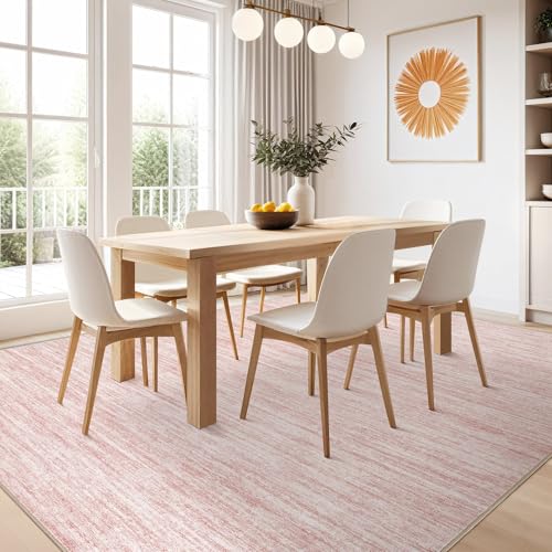 Boho 5x7 Area Rug Living Room Rugs Machine Washable Pink (A-pink / 5' x 7' (Rectangular))