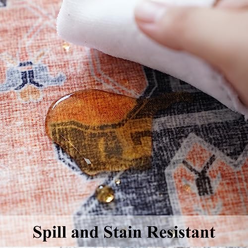 Washable 2x3 Small Area Rug (2' x 3' (Rectangular) / Orange)