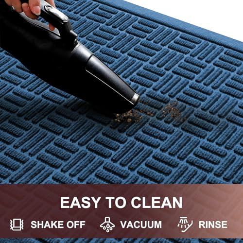 Front Door Mat Outside Entrance (Blue / 3' x 5'2" (Rectangular))