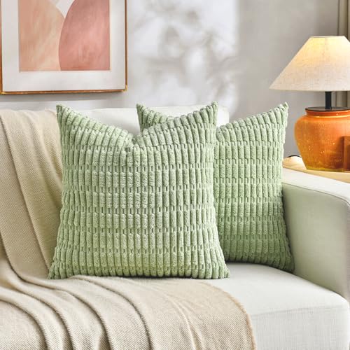 4 Packs Decorative Throw Pillow Covers for Living Room Couch Bed (18" x 18" (Pack of 4) / Yellow Green Series)