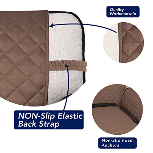 Reversible Quilted Sofa Cover (Medium / Brown/Beige)