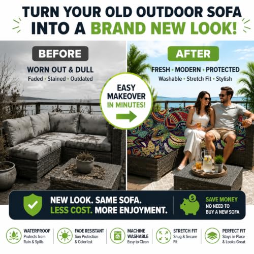 12 Pcs Outdoor Cushion Covers (Rococo / 12PCS)