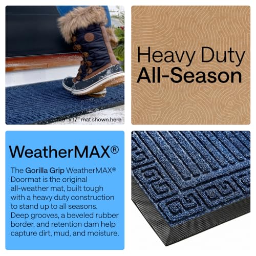 WeatherMAX Door Mat (Navy Greek Keys / 47" x 35")