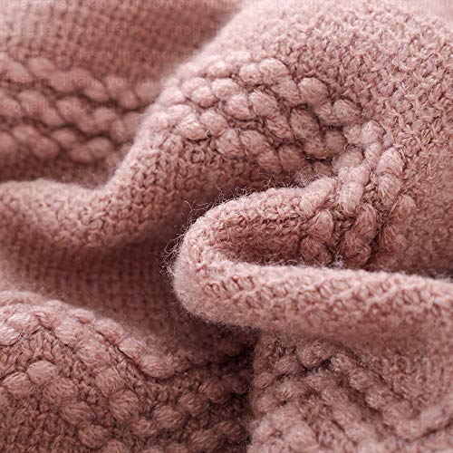 Coral Pink Throw Blanket 50x60 Inch Knitted Soft Throw Sofa Blanket (Coral Pink / 50"x60")